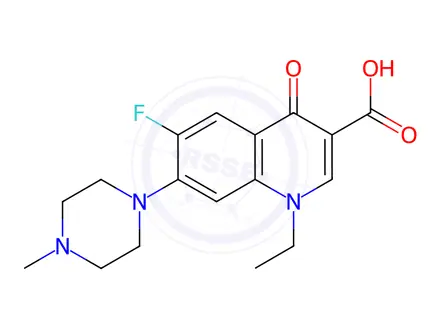 Chemical structure of Pefloxacin mesylate