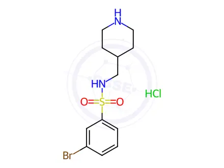 Chemical structure of 3-BroMo-N-piperidin-4-ylMethyl-benzenesulfonaMide hydrochloride