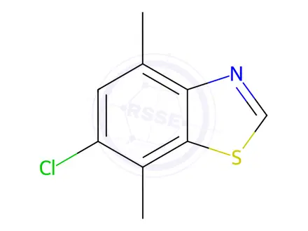 Chemical structure of Benzothiazole, 6-chloro-4,7-dimethyl-(6CI)
