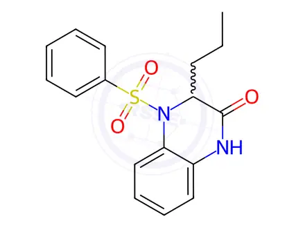 Chemical structure of 4-(phenylsulfonyl)-3-propyl-3,4-dihydroquinoxalin-2(1H)-one