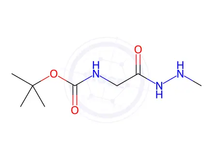 Chemical structure of Glycine, N-[(1,1-dimethylethoxy)carbonyl]-, 2-methylhydrazide (9CI)