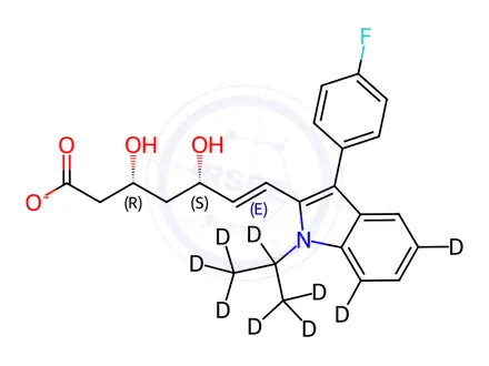 Chemical structure of Fluvastatin-d7 Sodium Salt