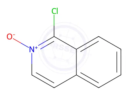 Chemical structure of Isoquinoline, 1-chloro-, 2-oxide