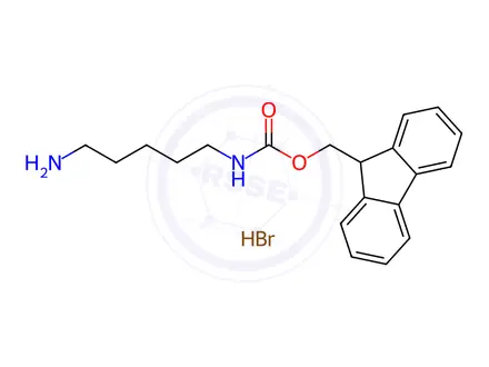 Chemical structure of (9H-Fluoren-9-yl)methyl (5-aminopentyl)carbamate hydrobromide
