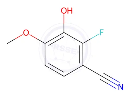 Chemical structure of Benzonitrile, 2-fluoro-3-hydroxy-4-methoxy-