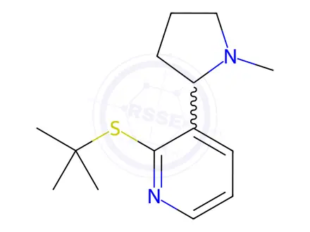 Chemical structure of 2-(tert-Butylthio)-3-(1-methylpyrrolidin-2-yl)pyridine