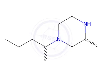 Chemical structure of Piperazine, 3-methyl-1-(1-methylpropyl)-(9CI)