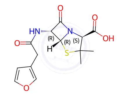 Chemical structure of 3-furylmethylpenicillin