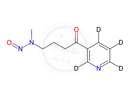 Chemical structure of 4-(Methylnitrosamino)-1-(3-pyridyl-d4)-1-butanone