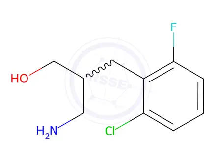 Chemical structure of 3-amino-2-[(2-chloro-6-fluorophenyl)methyl]propan-1-ol