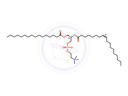 Chemical structure of 16:0-18:1(n10) PC-IsoPure
