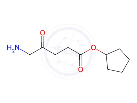 Chemical structure of Pentanoic acid, 5-amino-4-oxo-, cyclopentyl ester (9CI)
