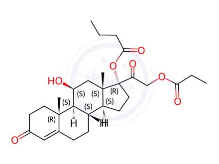 Chemical structure of Hydrocortisone probutate Solution in Acetonitrile