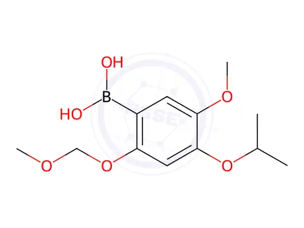 Chemical structure of (4-Isopropoxy-5-methoxy-2-(methoxymethoxy)phenyl)boronic acid