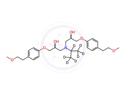 Chemical structure of Metoprolol EP Impurity O-D7 Hydrochloride