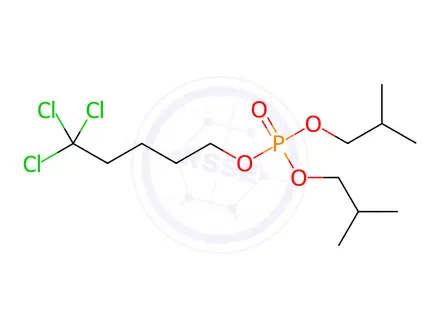 Chemical structure of Phosphoric acid bis(2-methylpropyl)5,5,5-trichloropentyl ester