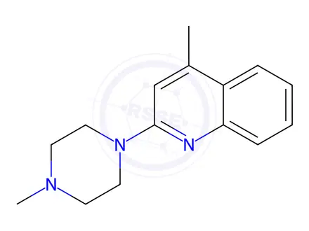 Chemical structure of 4-Methyl-2-(4-methylpiperazin-1-yl)quinoline