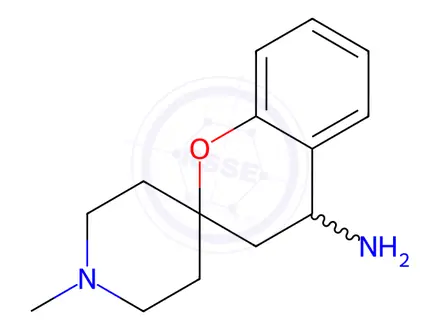 Chemical structure of 1''-methyl-3,4-dihydrospiro[1-benzopyran-2,4''-piperidine]-4-amine dihydrochloride