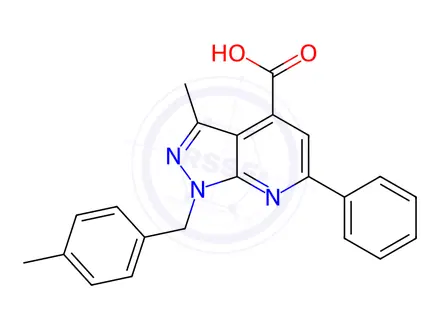 Chemical structure of 3-Methyl-1-(4-methylbenzyl)-6-phenyl-1h-pyrazolo[3,4-b]pyridine-4-carboxylic acid