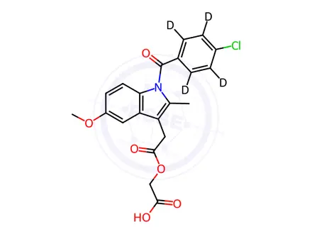Chemical structure of Acemetacin-D4