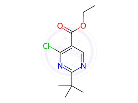 Chemical structure of Ethyl 2-(tert-Butyl)-4-chloropyrimidine-5-carboxylate