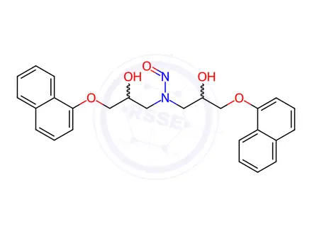 Chemical structure of Propranolol Hydrochloride Impurity 68 (N-Nitroso Propranolol Hydrochloride Impurity 67)