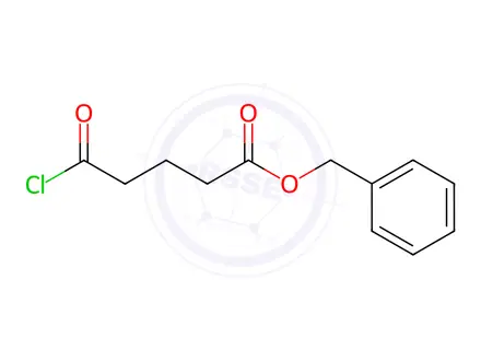 Chemical structure of Pentanoic acid, 5-chloro-5-oxo-, phenylmethyl ester