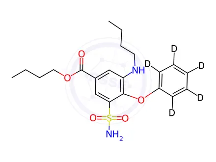 Chemical structure of Bumetanide-d5 Butyl Ester