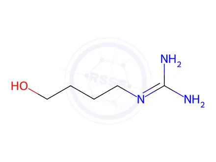 Chemical structure of Guanidine, N-(4-hydroxybutyl)-