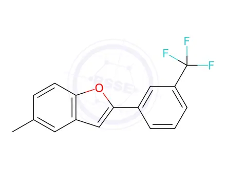 Chemical structure of Benzofuran, 5-Methyl-2-[3-(trifluoroMethyl)phenyl]-