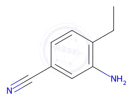 Chemical structure of Benzonitrile, 3-amino-4-ethyl-(9CI)