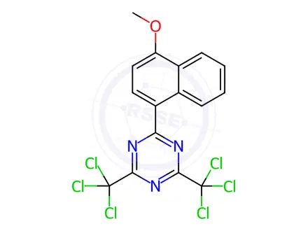 Chemical structure of 2-(4-Methoxynaphthalen-1-yl)-4,6-bis(trichloromethyl)-1,3,5-triazine