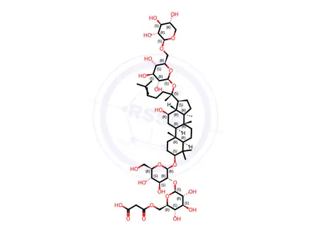 Chemical structure of Malonylginsenoside Rb₃