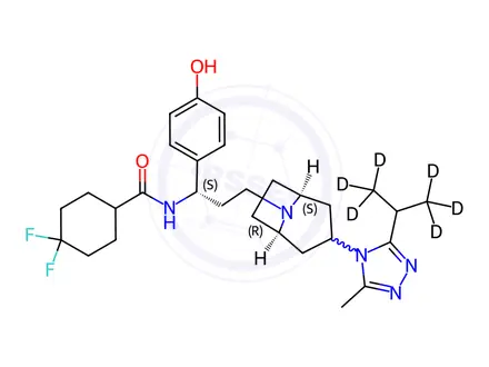 Chemical structure of 4-Hydroxyphenyl Maraviroc-d6