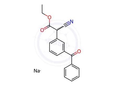 Chemical structure of Ethyl 2-(3-Benzoylphenyl)-2-cyanoacetate Sodium Salt