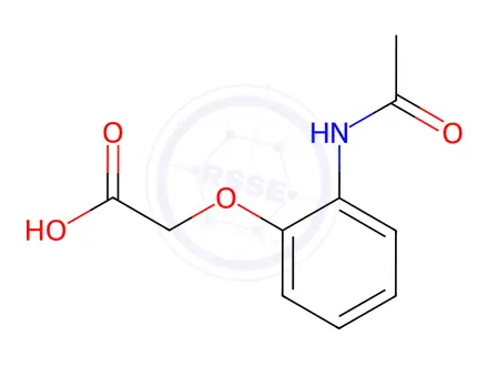Chemical structure of Acetic acid,2-[2-(acetylamino)phenoxy]-