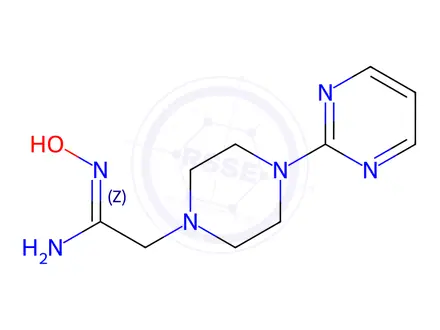 Chemical structure of (1Z)-n'-hydroxy-2-(4-pyrimidin-2-ylpiperazin-1-yl)ethanimidamide