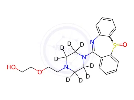 Chemical structure of Quetiapine Sulfoxide-d8