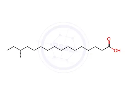 Chemical structure of 14-Methylhexadecanoic Acid