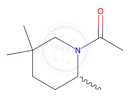 Chemical structure of Piperidine, 1-acetyl-2,5,5-trimethyl-(9CI)