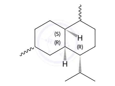 Chemical structure of Naphthalene,decahydro-1,6-dimethyl-4-(1-methylethyl)-
