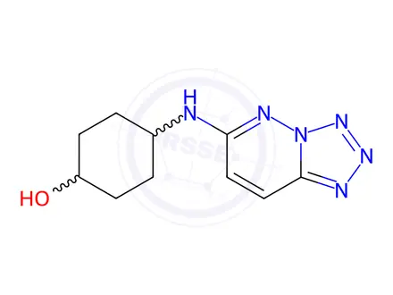 Chemical structure of 4-(Tetrazolo[1,5-b]pyridazin-6-ylamino)cyclohexan-1-ol