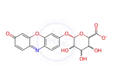Chemical structure of Resorufin beta-D-glucuronide sodium