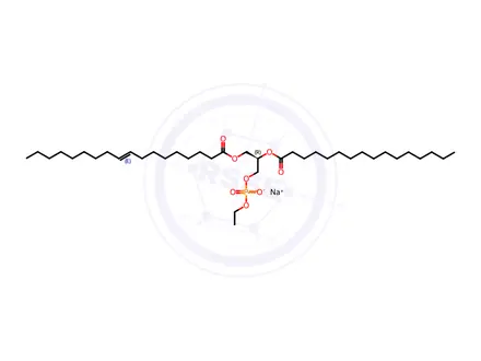 Chemical structure of 18:1-16:0 Phosphatidylethanol-IsoPure