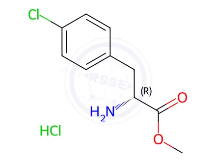 Chemical structure of 4-Chloro-D-phenylalanine Methyl Ester HCl