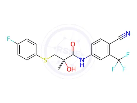 Chemical structure of Bicalutamide EP Impurity J (Bicalutamide Sulfide)