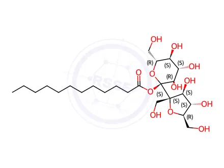 Chemical structure of Sucrose Impurity 19 (Sucrose Laurate) (Sucrose,Monolaurate)
