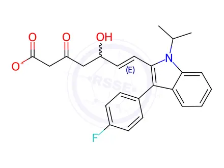 Chemical structure of Fluvastatin Impurity 34(Sodium salt)
