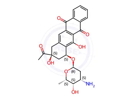 Chemical structure of 4-Demethoxy-11-deoxydaunorubicin