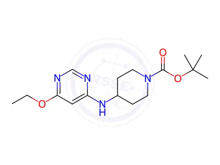 Chemical structure of tert-Butyl 4-((6-ethoxypyrimidin-4-yl)amino)piperidine-1-carboxylate